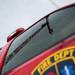 The reflection of a 150 foot crane in the window of an emergency vehicle on Sunday. Daniel Brenner I AnnArbor.com